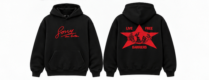 SIL X Barriers Black Hoodie